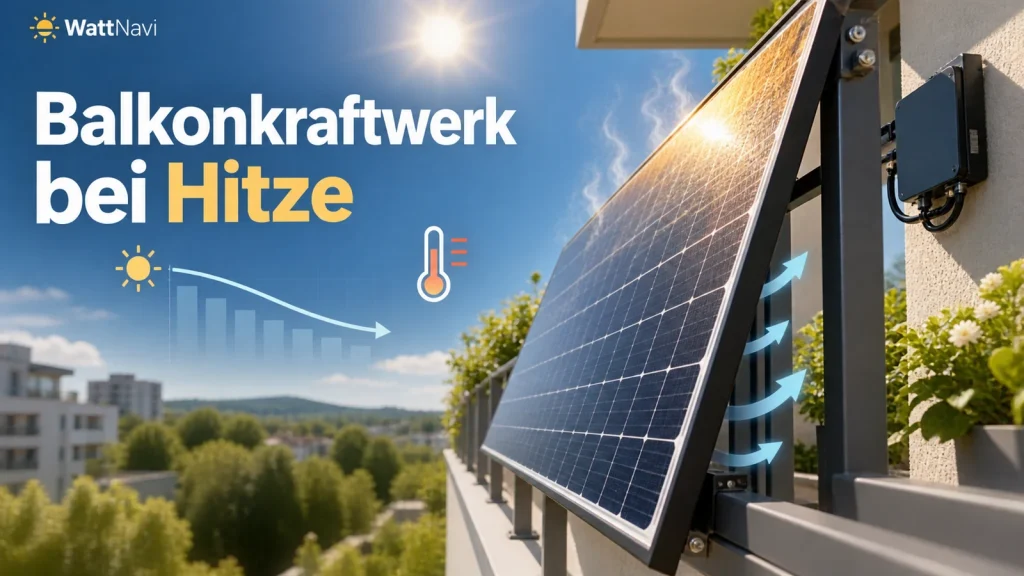 Balkonkraftwerk bei Hitze