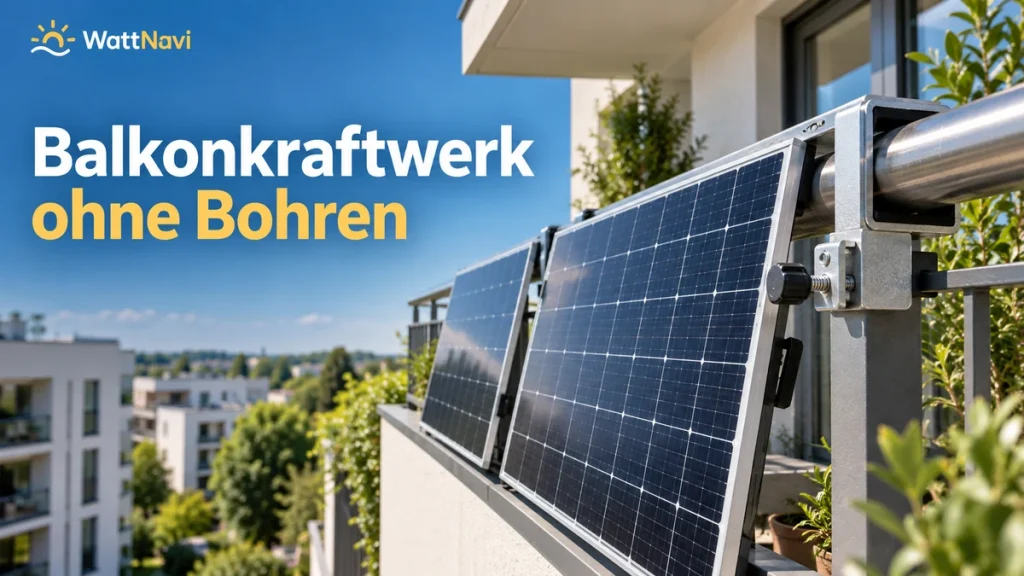 Balkonkraftwerk ohne Bohren befestigen