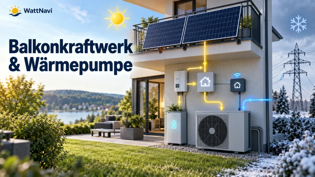 Balkonkraftwerk und Wärmepumpe