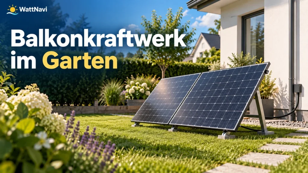 Balkonkraftwerk im Garten