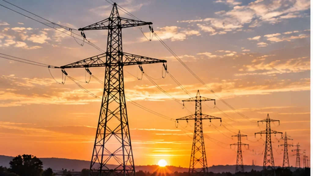 Stromnetz und Energieversorgung als Symbol für einen dynamischen Stromtarif