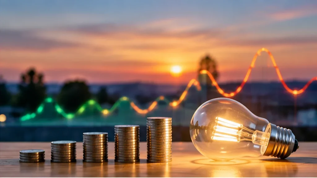 Smart-Meter-Kosten und Stromkosten symbolisiert durch Energieverbrauch und Kostenplanung