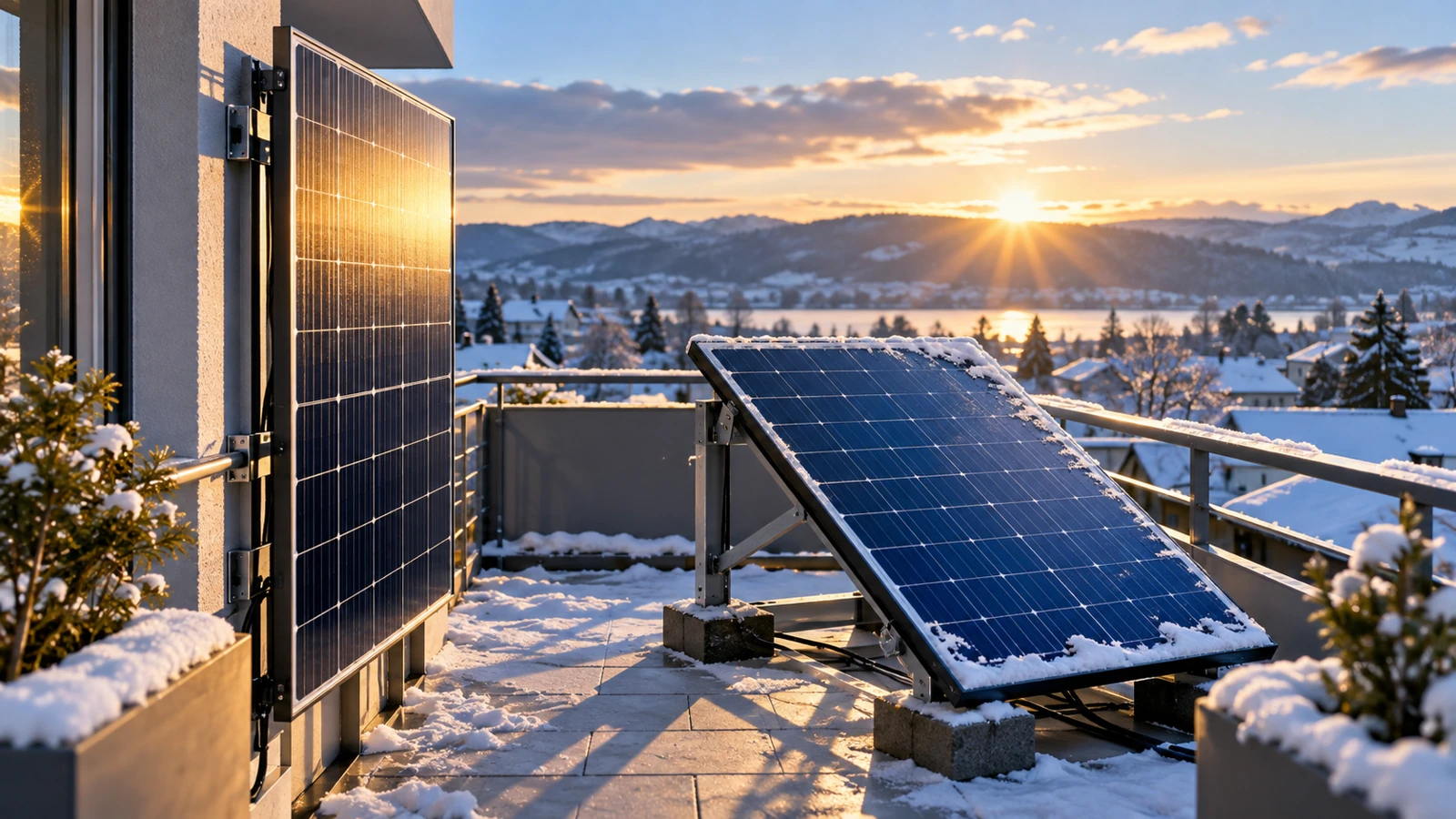 Vertikale Module können im Winter relativ besser dastehen