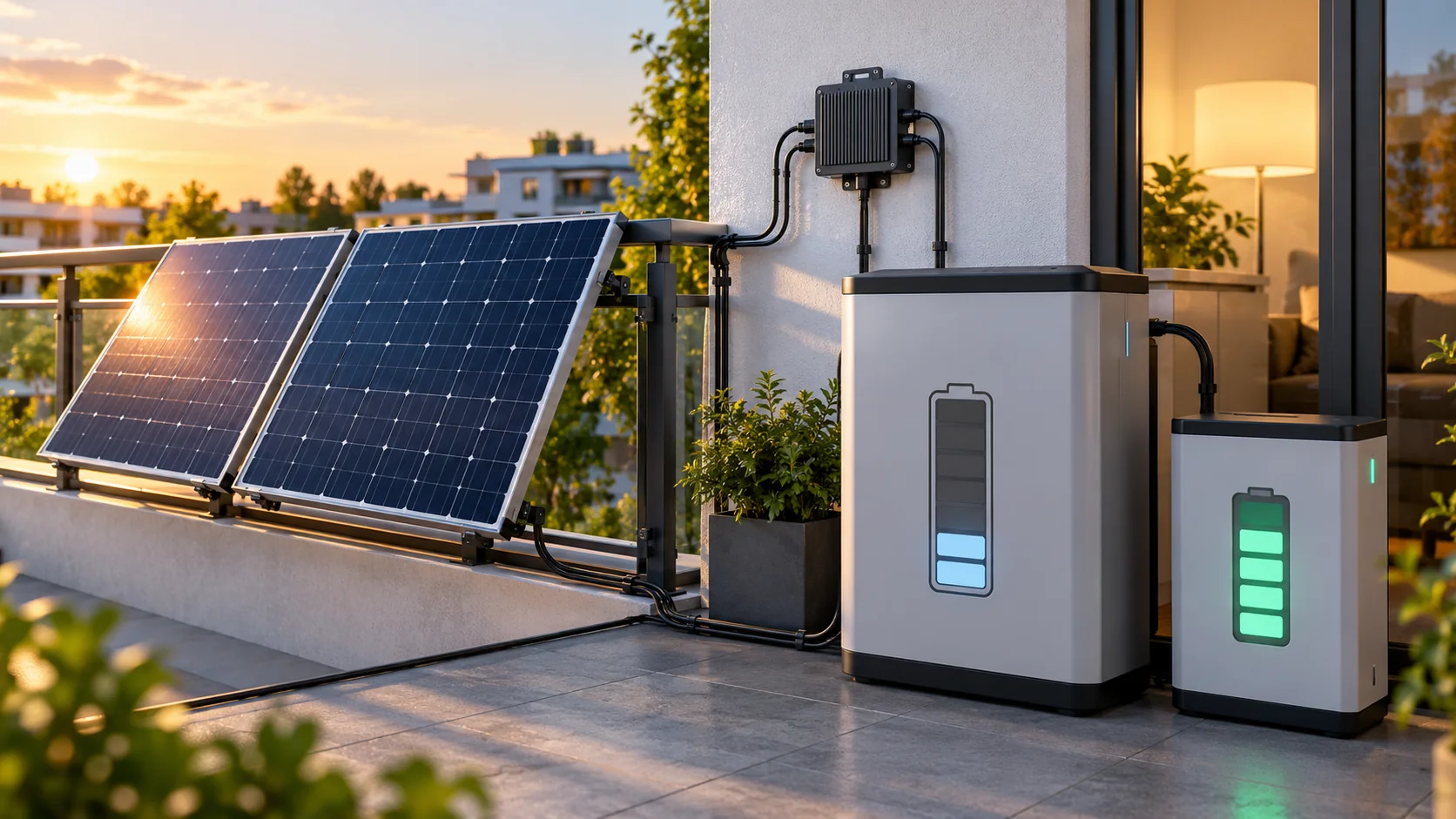 5-kWh-Speicher: Bei einem kleinen Balkonkraftwerk schnell zu groß