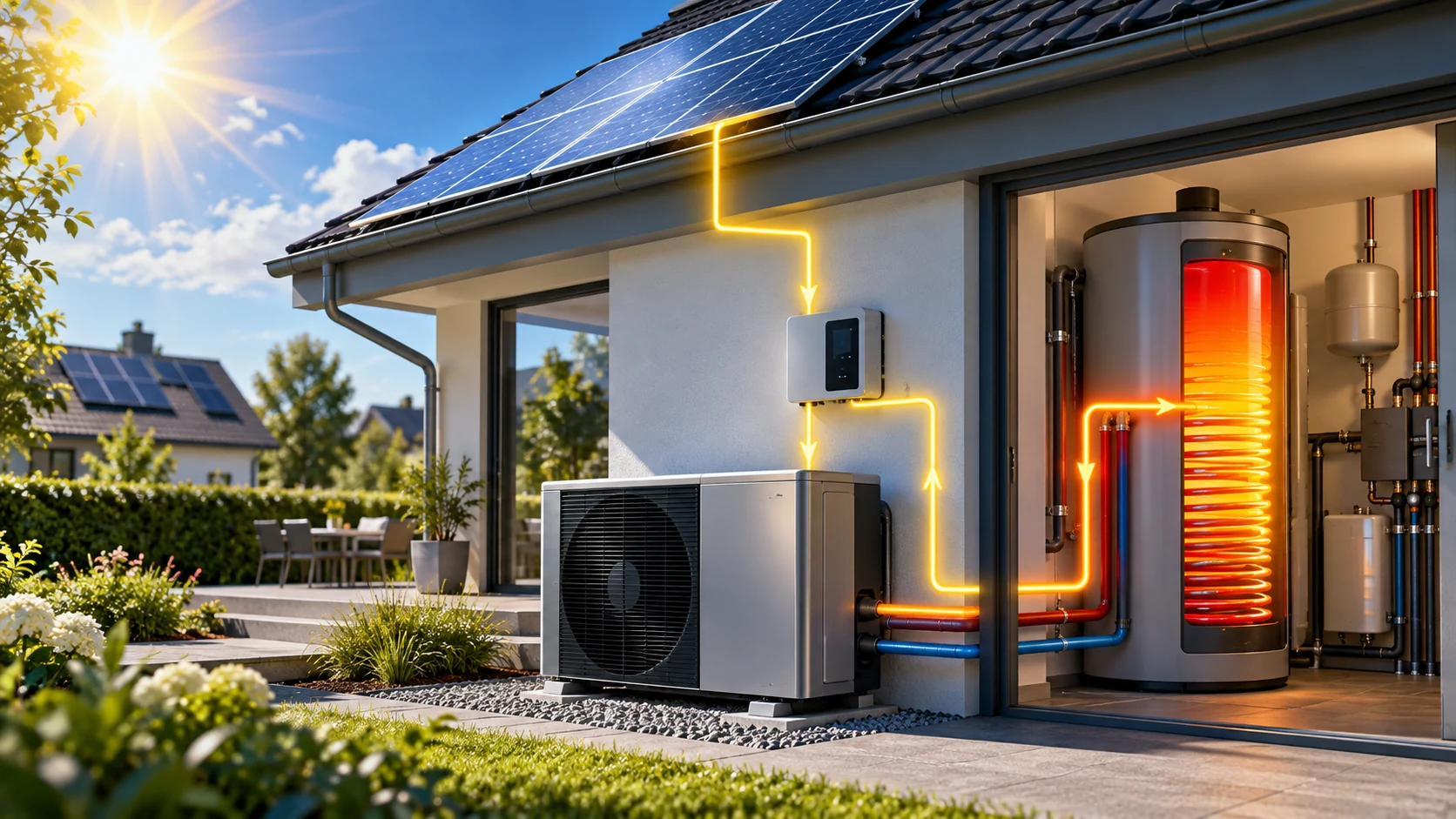 Kann die Wärmepumpe gezielt bei Sonne laufen?