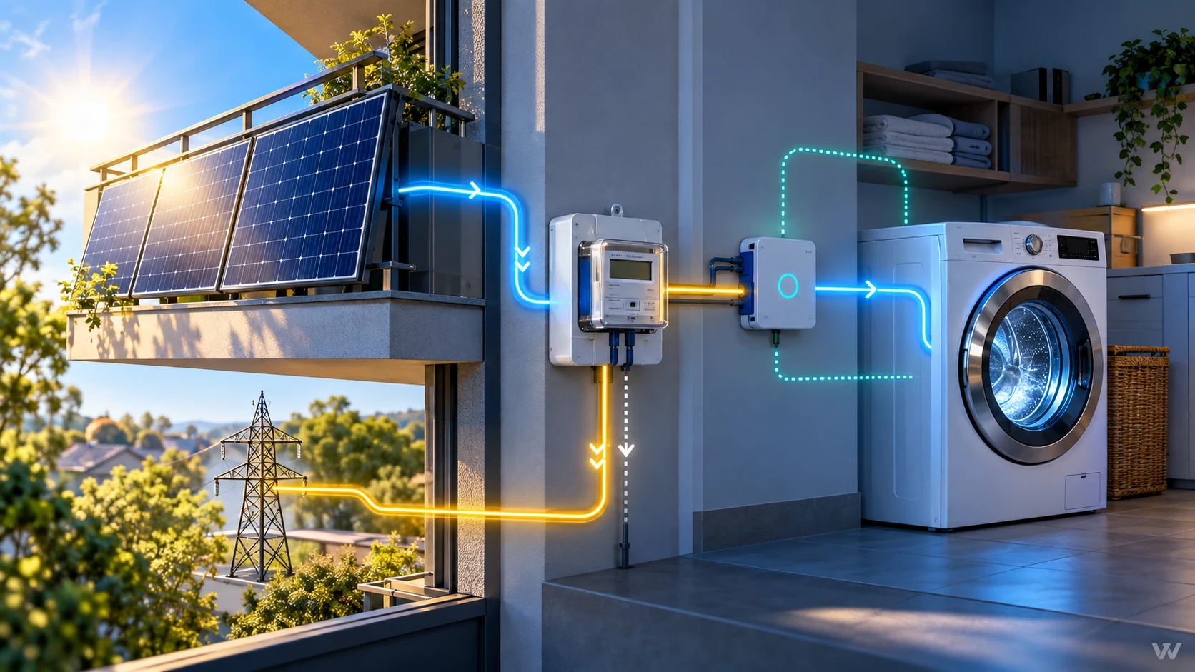 Automation 1: Waschmaschine bei Solarüberschuss