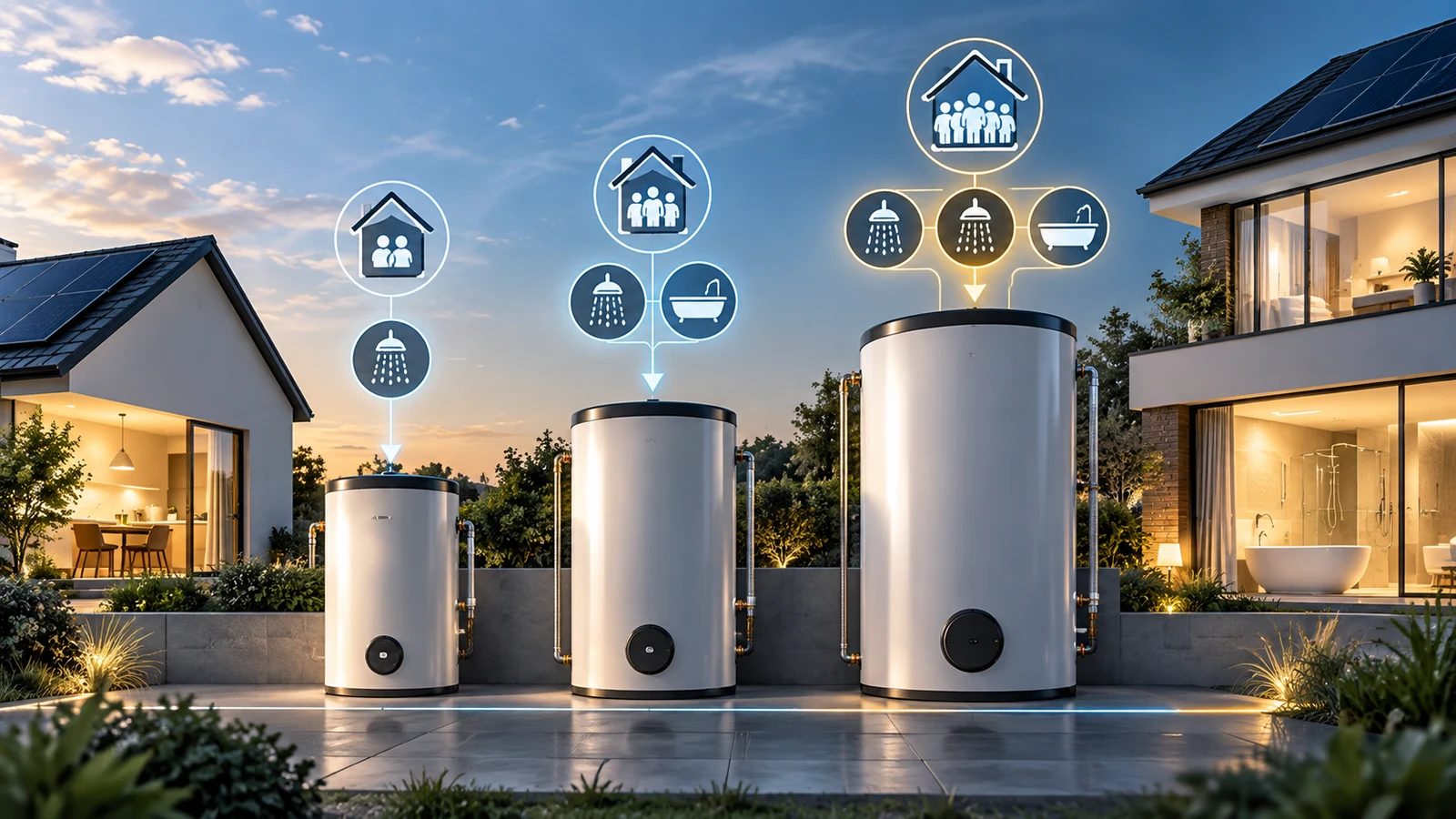 Wie groß sollte der Warmwasserspeicher sein?