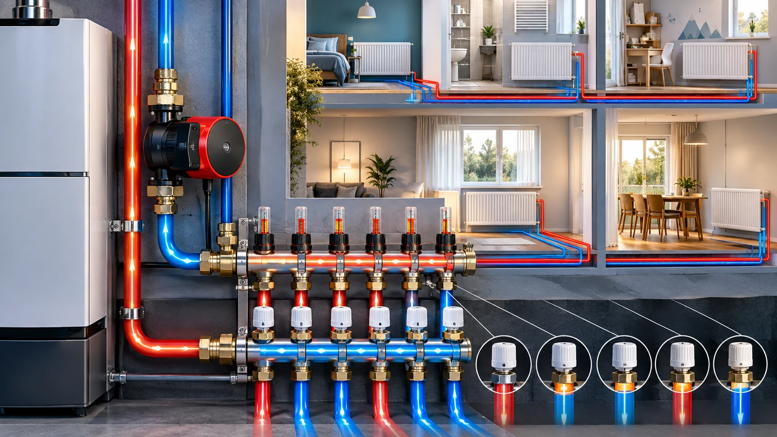 Was wird beim hydraulischen Abgleich eingestellt?